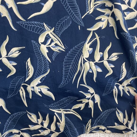 Cache Creek Hawaiian Aloha Shirt Men’s XL Floral Palm Tree AOP Blue / White Read - Picture 13 of 14